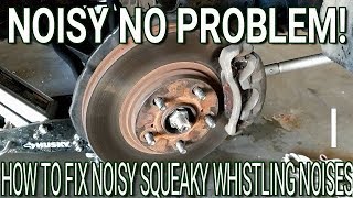 How to Fix Noisy disc brakesrotors squeaking sound whistling while driving after new pads [upl. by Petigny]