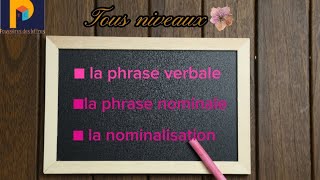 la nominalisation  de la phrase verbale à la phrase nominaleلجميع المستويات [upl. by Enyal]