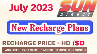 ☀️ Sun direct New Recharge Plans July 2023 [upl. by Cutty562]