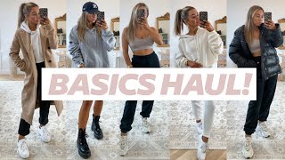 COMFY BASICS HAUL Hoodies Sweats Tops Jackets from Boohoo  Julia Havens [upl. by Deonne274]