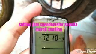 Cara setting jam  Clock setting di Speedometer Sepeda Sunding [upl. by Ajnos522]