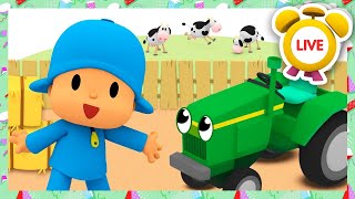 Les tracteurs de la ferme  DESSINS ANIMÉS VIDEOS pour BÉBÉ en Direct  Pocoyo LIVE en FRANÇAIS [upl. by Gabe72]