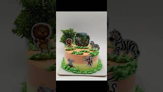 Jungle theme cake 😍 trending shorts short youtubeshorts viralvideo [upl. by Pember585]