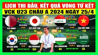 Lịch Thi Đấu Kết Quả Vòng Tứ Kết VCK U23 Châu Á 2024 Ngày 254  U23 Việt Nam Đá Khi Nào Kênh Nào [upl. by Key]