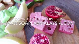 How To Make Fresh Pomegranate Soap At Home [upl. by Inaffit]