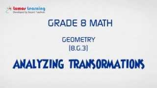 8G3 Analyzing TransformationsGrade 8 Math  wwwlumoslearningcom [upl. by Radbun]