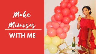 Make Mimosas with me  Strawberry Mimosa recipe [upl. by Barcus]