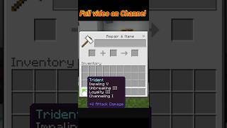 Best Enchantments For Trident 🔱 in minecraft 121 minecraft shorts [upl. by Sato]