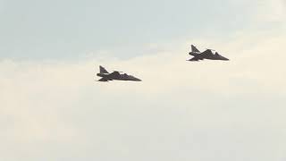 JAS39 Gripen vs BAe Hawk Mk120 2 vs 1 Dogfight [upl. by Zevahc]