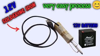 How To Make 12v Soldering Iron  latest inventorsodaringiron008 [upl. by Hussey]