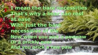 Jungle Book Bare Necessities Song and Lyrics [upl. by Iphigenia]