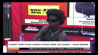 I learnt everything I know in music from the church Kuami Eugeue  Anigyee  Adom TV Evening News [upl. by Ahsekar]