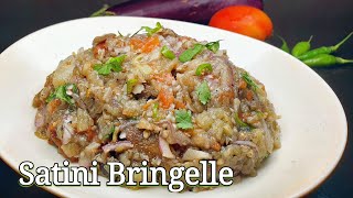 Satini Bringelle Recette  Eggplant Aubergine Brinjal Chutney Recipe [upl. by Daly]