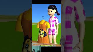 Funny Short  Join Squid Game Mend Dresses Squid Girl by Sticker Nice or Error Challenge shorts [upl. by Araid]