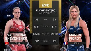 Valentina Shevchenko vs Manon Fiorot Full Fight  UFC 5 Fight Night [upl. by Elie]