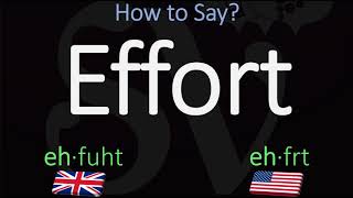 How to Pronounce Effort British Vs American Pronunciation [upl. by Ewer]