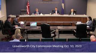 Leavenworth City Commission meeting Oct 10 2023 [upl. by Cindi]