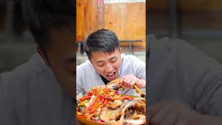 mukbang  Angler fish  spicy food challenge  fatsongsong and thinermao [upl. by Ebneter]