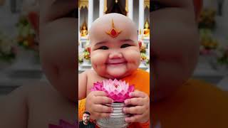 little monk so cute  monk mode  has ke jivange trending song monk youtubeshorts viralvideo [upl. by Cyndi716]