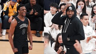 LeBron James Watches Bronny’s LAST High School Game 🤯 [upl. by Esinrahc]