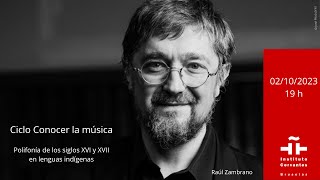 Conocer la música Polifonía de los siglos XVI y XVII en lenguas indígenas [upl. by Melva]