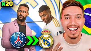 NEYMAR IL CONVINGE PE MBAPPE SA SEMNEZE CU REAL MADRID  CARIERA CU NEYMAR 20  EA FC 24 [upl. by Dinny262]