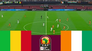 Mali 1 vs 2 Cote dIvore 2024 CAF Africa Cup  Video game simulation PES 2021 [upl. by Meuser30]