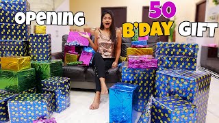 OMG OPENING 50 BIRTHDAY GIFTS  Unboxing My Birthday Gift  Really Surprising [upl. by Eimac647]