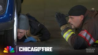 Cruz and Squad 3 Rescue a Man Trapped Under a Car  Chicago Fire  NBC [upl. by Enerol]