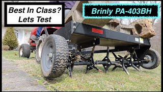 Brinly 40quot lawn aerator Review  PA403BH [upl. by Gaughan]