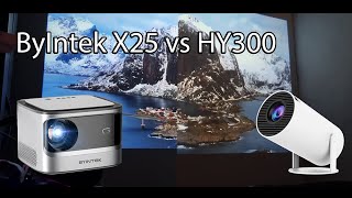 COMPARATIVO PROJETOR BYINTEK X25 vs PROJETOR HY300 [upl. by Pirri]