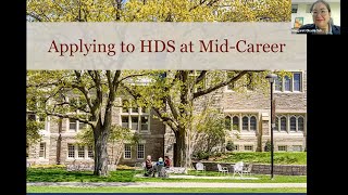 Applying to HDS at MidCareer  HDS Admissions 2024 [upl. by Chouest336]