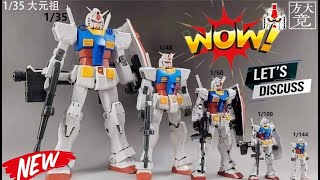 HUGE SIZE 135 SCALE FANG DA JING RX782 GUNDAM MODEL KIT [upl. by Nylidnarb]