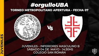 JUVENILES UBA vs SAG POLVORINES  FECHA 07 APERTURA  INFERIORES MASCULINO B [upl. by Fredelia]