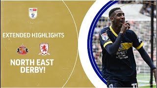 NORTH EAST DERBY  Sunderland v Middlesbrough extended highlights [upl. by Changaris]