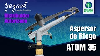 ASPERSORES Y CAÑONES DE RIEGO  Irrigación  YUZUAK  Atom 35  Riego Aspersión  Boquilla Estiércol [upl. by Marje]