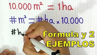 Como convertir HECTAREAS a METROS CUADRADOS 📏 ha a m2 [upl. by Ennayk834]