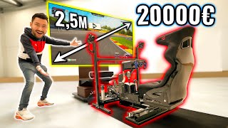 Jai reçu un SETUP F1 Géant à 20 000€  écran 25m siège qui bouge vent vibration [upl. by Rednaskela727]