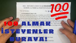 8 Sınıf İngilizce 1Dönem 1Yazılı Soru ve Cevapları 20242025 [upl. by Derril]