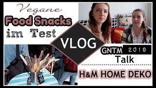 Hamburg Vlog ● Vegane Food Süßigkeiten Snacks im Test  GNTM 2019 Talk  HampM Home Deko [upl. by Pansir66]