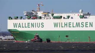 Wallenius Wilhelmsen vehicles carrier Don Pasquale comes to Baltimore Maryland March 23 2019 [upl. by Anuahsed]