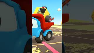 Leo the Truck builds a Pushback Tractor  Car cartoons for kids amp shorts for kids cartoons [upl. by Vogeley]