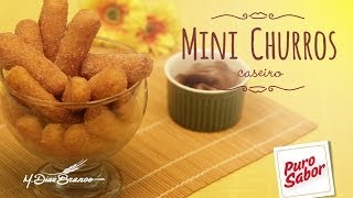 Receitas Puro Sabor  Mini churros caseiros [upl. by Wilhelm]