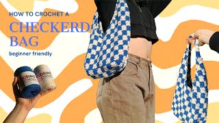 Crochet Checkered Bag  HOW TO [upl. by Hirsh615]