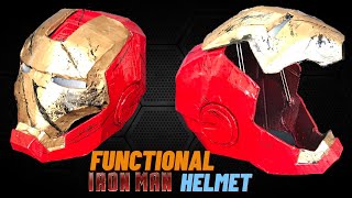 How to make Iron man FUNCTIONAL Helmet  marvel iron man  avengers endgame diy iron man helmet [upl. by Munmro]