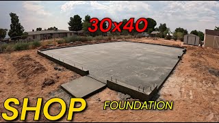 30x40 Shop Build  PART 2 Foundation [upl. by Axela]