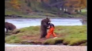 Spot del salmone lotta tra uomo e orso [upl. by Pantia297]