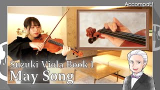 May Song  Folk song  Suzuki Viola Book 1【Practice Version】 [upl. by Weldon]