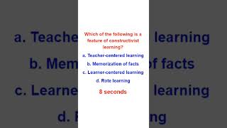 AP DSC  Which of the following is a feature of constructivist learning [upl. by Allemac]