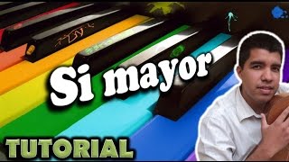 Como tocar el piano fácil ACORDE DE SI MAYOR Tutorial Principiantes [upl. by Bowen12]